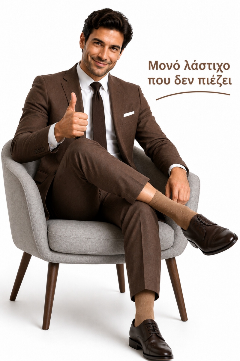 Ανδρικές Κάλτσες 100% Βαμβακερές με Μαλακό Λάστιχο 0-140