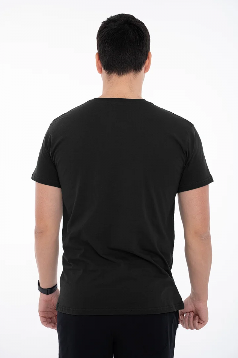 Ανδρική Μακό Κοντομάνικη Μπλούζα Με Στάμπα 100% Βαμβακερή BODY MOVE 98-1336-AUTH1