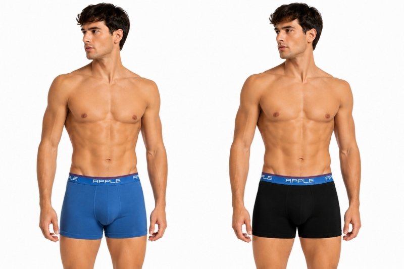 Ανδρικό Boxer Σετ 2τμχ APPLE 18-0112934-BLACK,BLUE-BLUE SEA