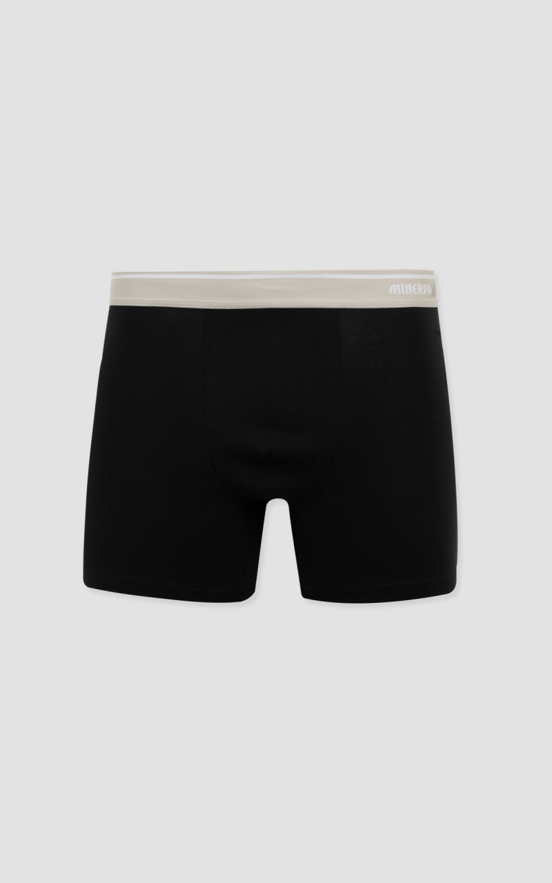 Ανδρικό Boxer Σετ 2τμχ MINERVA 7-29476-26-BLACK-BLACK GREY A/O