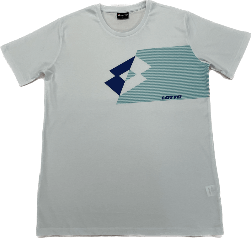 Ανδρικό Καλοκαιρινό T-Shirt 100% Βαμβακερή LOTTO 63-436055 WHITE B