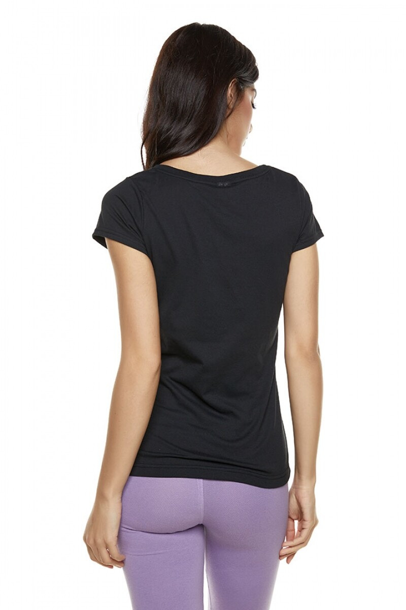 Γυναικεία Κοντομάνικη Μακό Μπλούζα Με Στάμπα 100% Βαμβακερή BODY MOVE 98-768