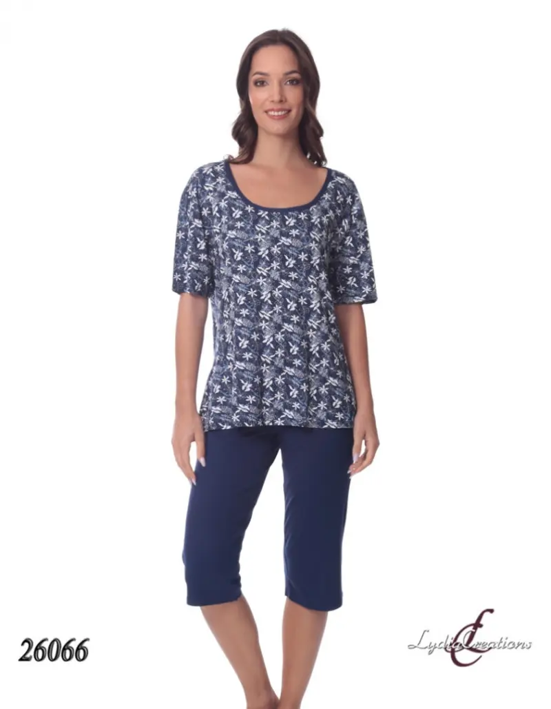 Γυναικεία Πυτζάμα ΚΜ Κάπρι Viscose LYDIA CREATIONS 30-26066-26