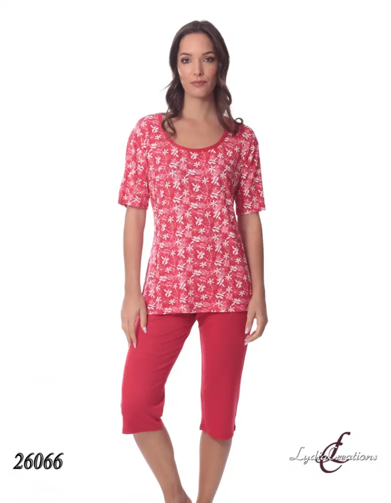 Γυναικεία Πυτζάμα ΚΜ Κάπρι Viscose LYDIA CREATIONS 30-26066-26