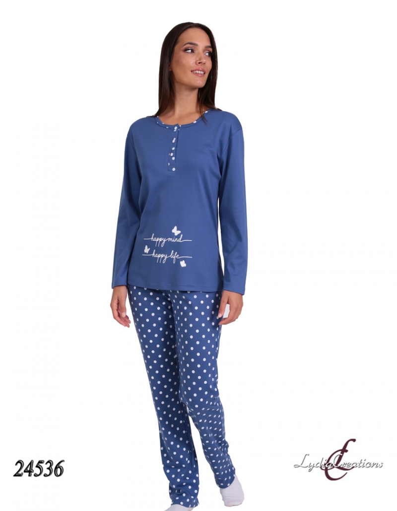 Γυναικεία Χειμερινή Πυτζάμα Σέτ 3τμχ  LYDIA CREATIONS 30-24536-24