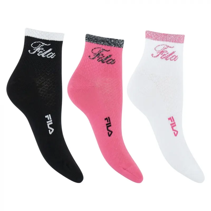 Γυναικείες Κάλτσες Quarter Socks Σετ 3τμχ FILA 63-F6830