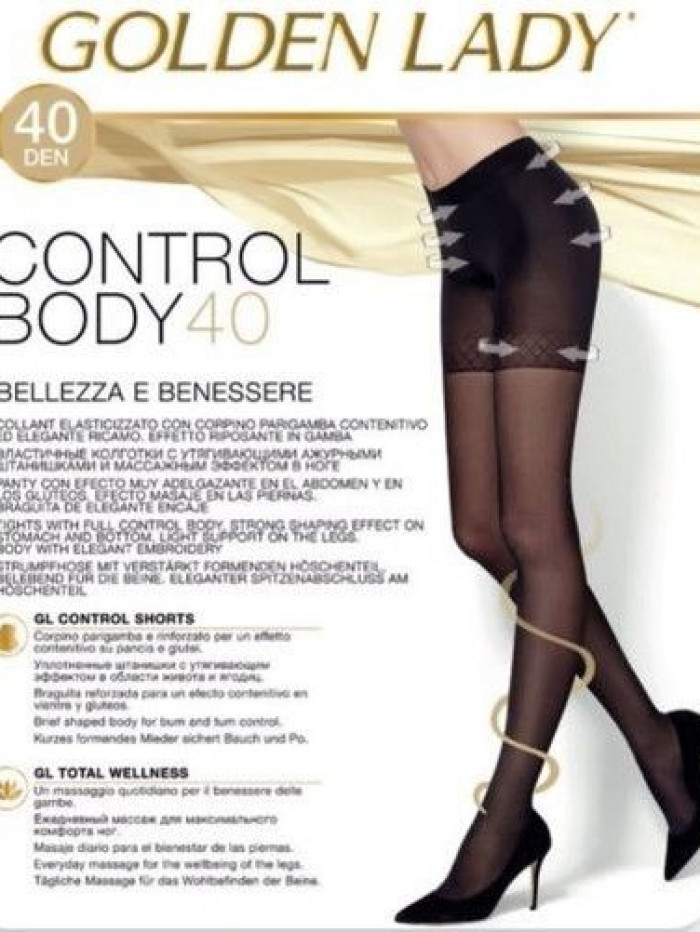 Γυναικείο Καλσόν Σύσφιξης Μακρύ Λαστέξ CONTROL BODY 40 GOLDEN LADY 1-122KKK