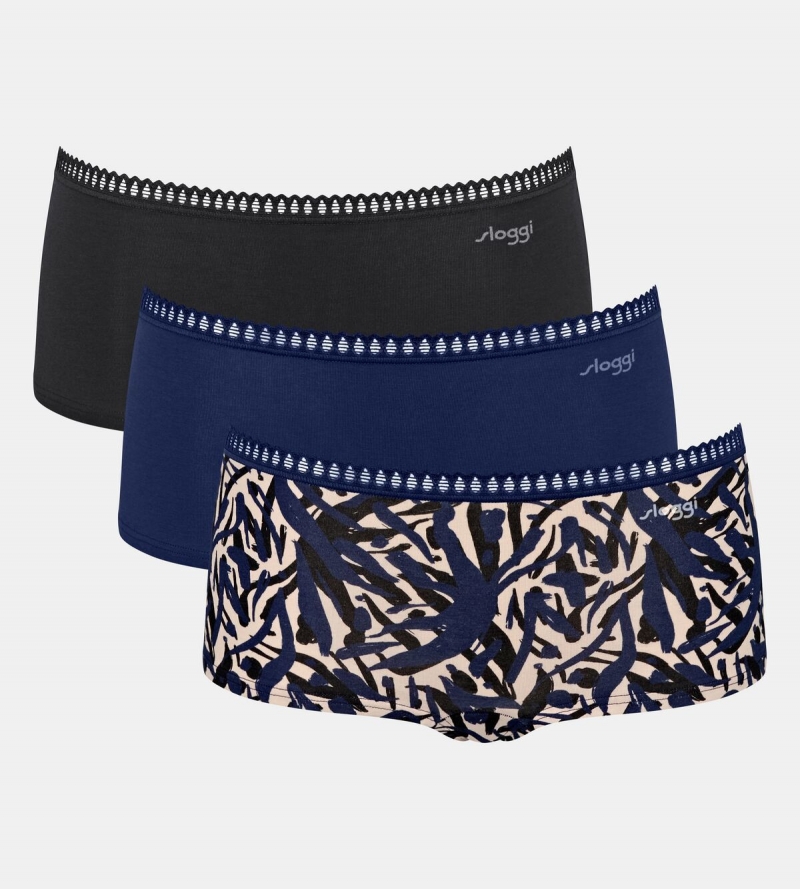 Γυναικείο Κυλοτάκι-Boxer  Σετ 3τμχ Sloggi GO Crush H Short C3P 49-10219653-M008