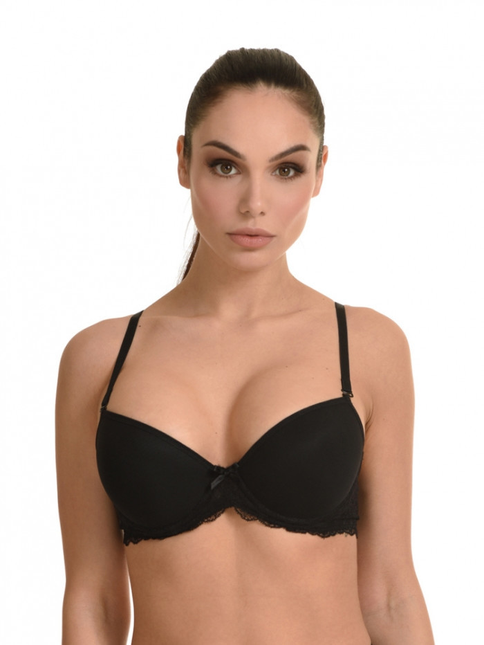 Γυναικείο Σουτιέν Light Push Up MISS ROSY 90-853 ΜΑΥΡΟ