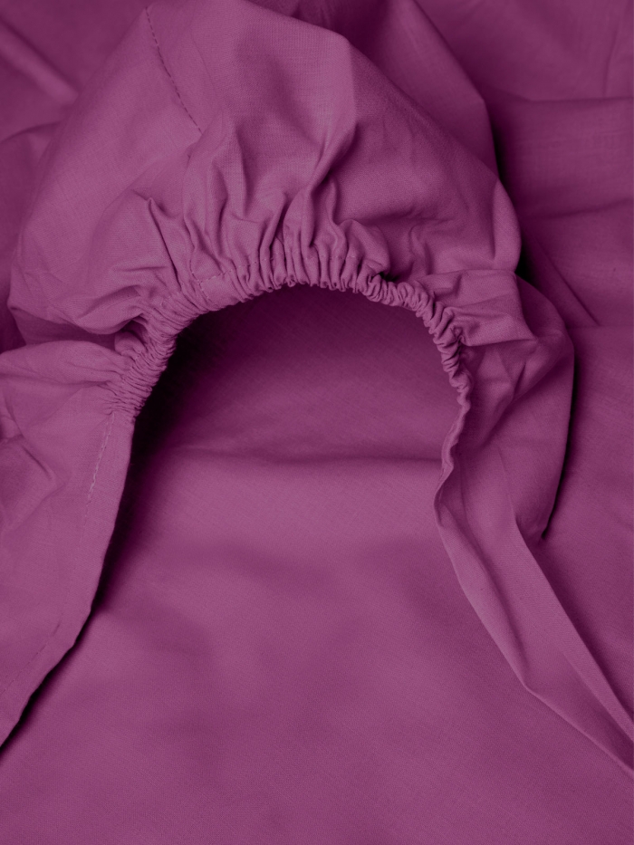 Κατωσέντονο Menta με λάστιχο 10 Mauve Ημίδιπλο (120x200+25)