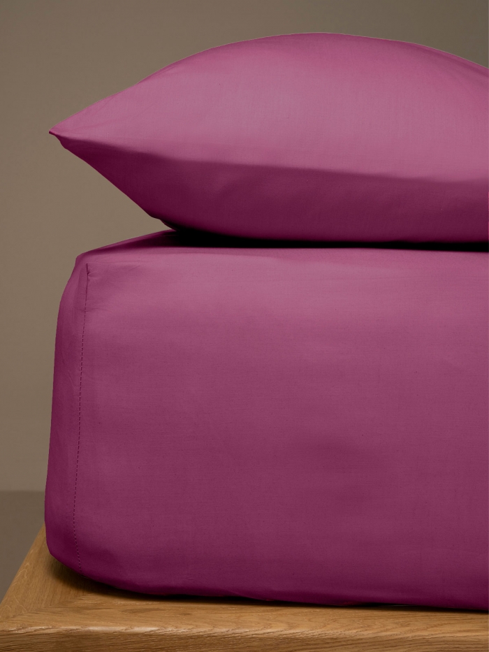 Κατωσέντονο Menta με λάστιχο 10 Mauve Υπέρδιπλο (180x200+25)