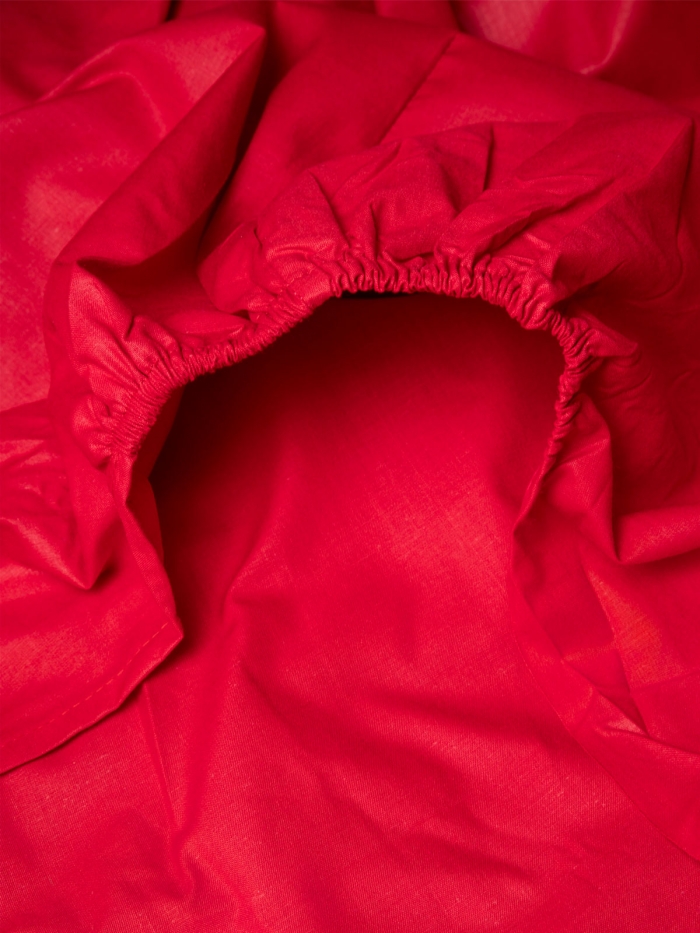 Κατωσέντονο Menta με λάστιχο 12 Red Ημίδιπλο (120x200+25)