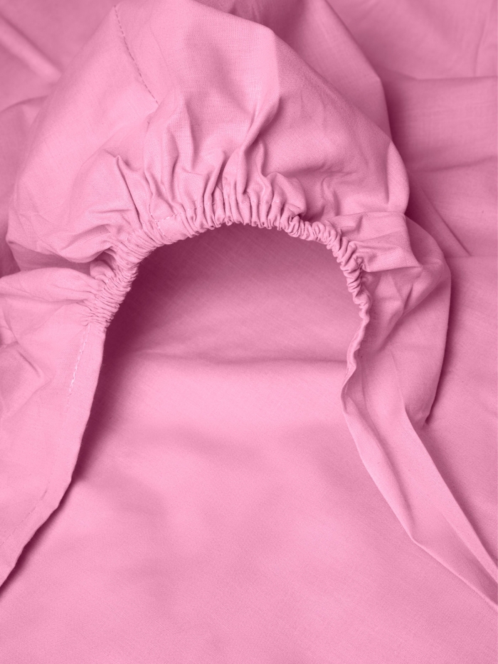 Κατωσέντονο Menta με λάστιχο 13 Pink Ημίδιπλο (120x200+25)