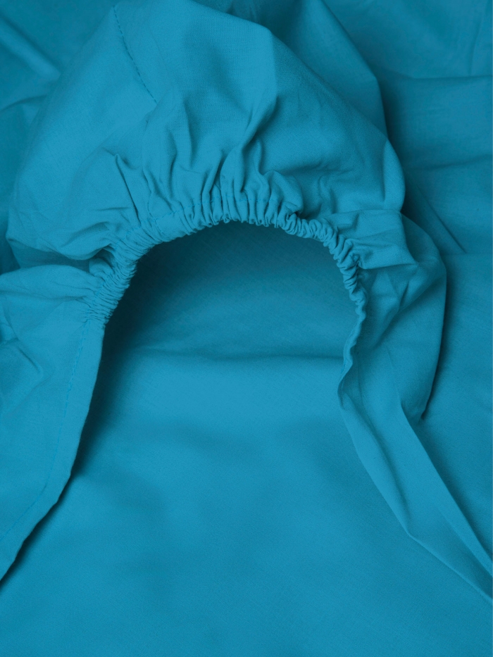 Κατωσέντονο Menta με λάστιχο 15 Turquoise Ημίδιπλο (120x200+25)