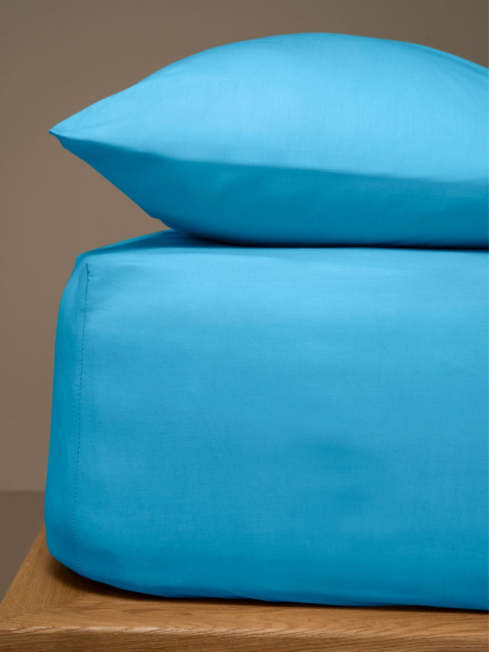 Κατωσέντονο Menta με λάστιχο 15 Turquoise Ημίδιπλο (120x200+25)