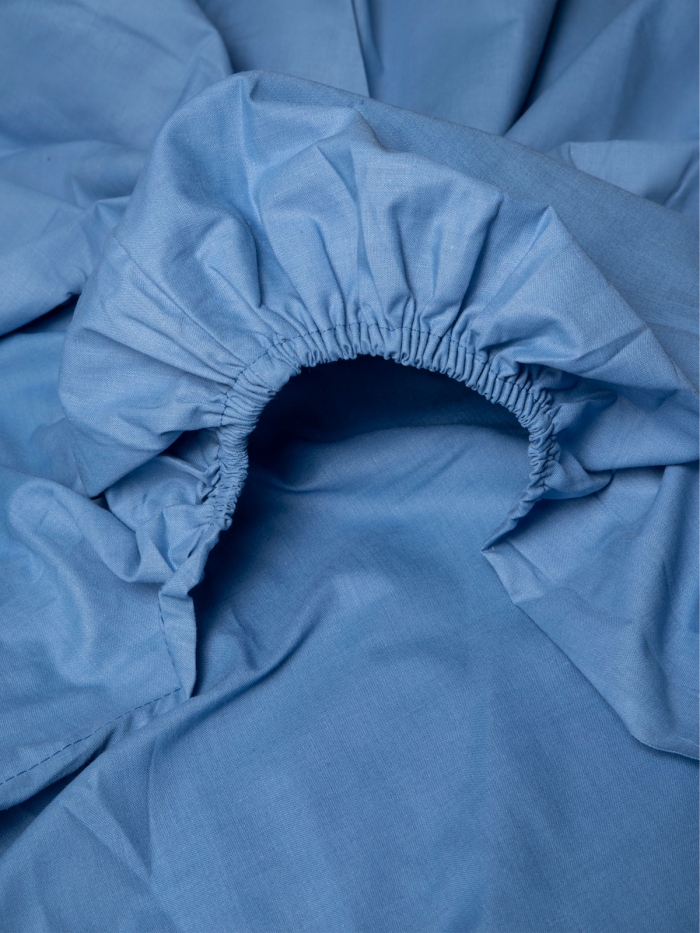 Κατωσέντονο Menta με λάστιχο 17 Blue Ημίδιπλο (120x200+25)