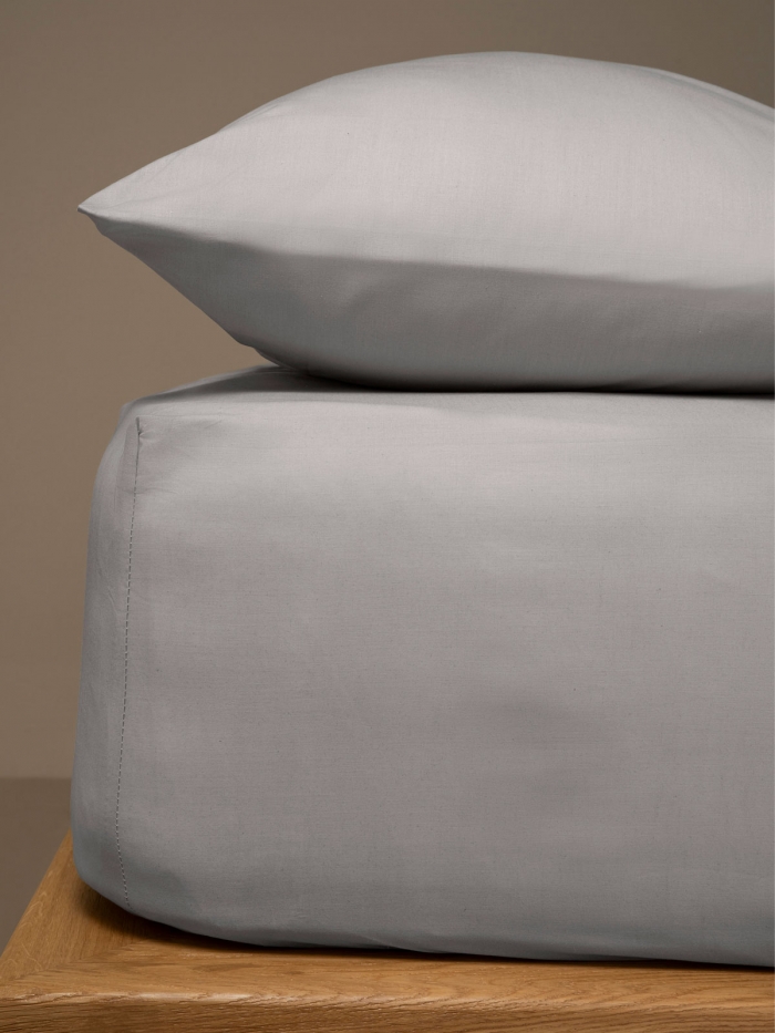Κατωσέντονο Menta με λάστιχο 19 Dark Grey Ημίδιπλο (120x200+25)