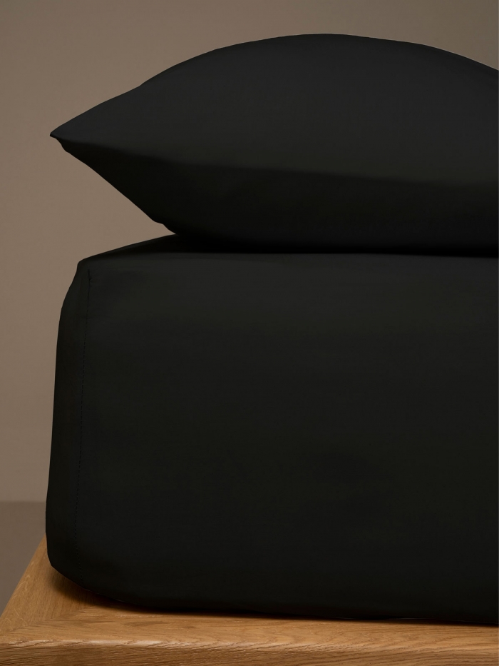 Κατωσέντονο Menta με λάστιχο 21 Black Ημίδιπλο (120x200+25)
