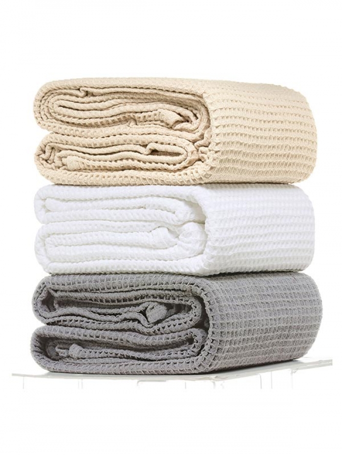 Κουβέρτα πικέ cotton Dark Grey King Size (240x260)