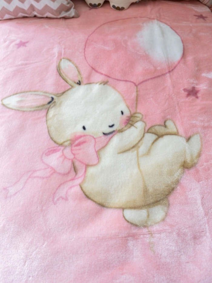 Κουβέρτα Βελουτέ Κούνιας 1545 Pink 110x140