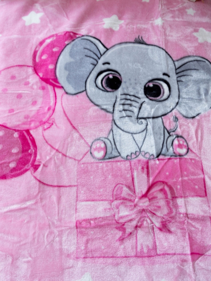 Κουβέρτα Βελουτέ Κούνιας 1558 Pink 110x140