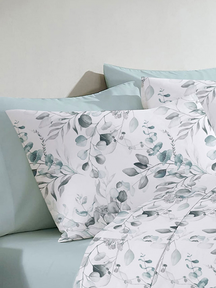 Μαξιλαροθήκη Menta Εμπριμέ 560 Grey 50x70