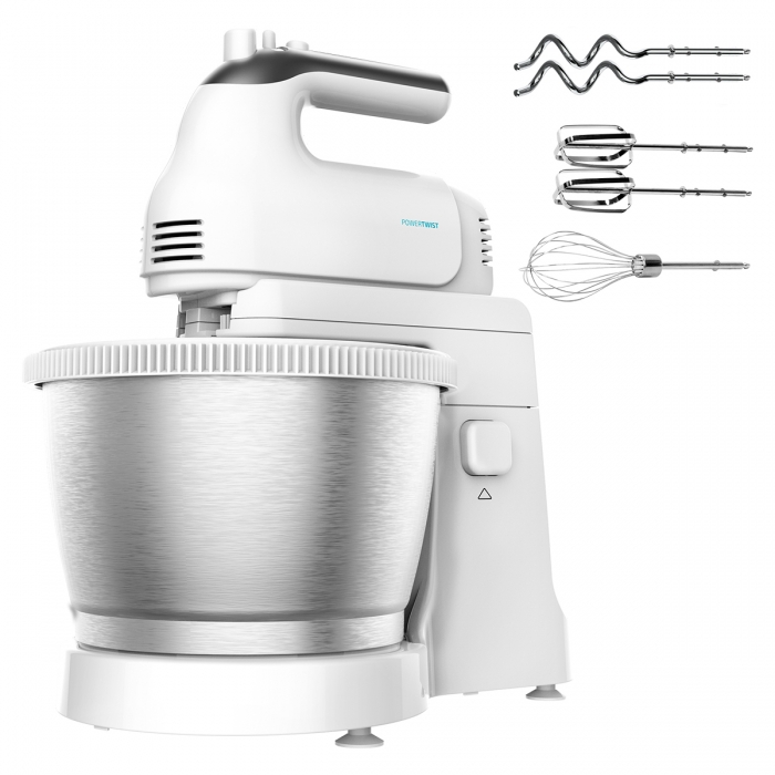 Μίξερ 500 W με Inox Κάδο 3.5 Lt Λευκό