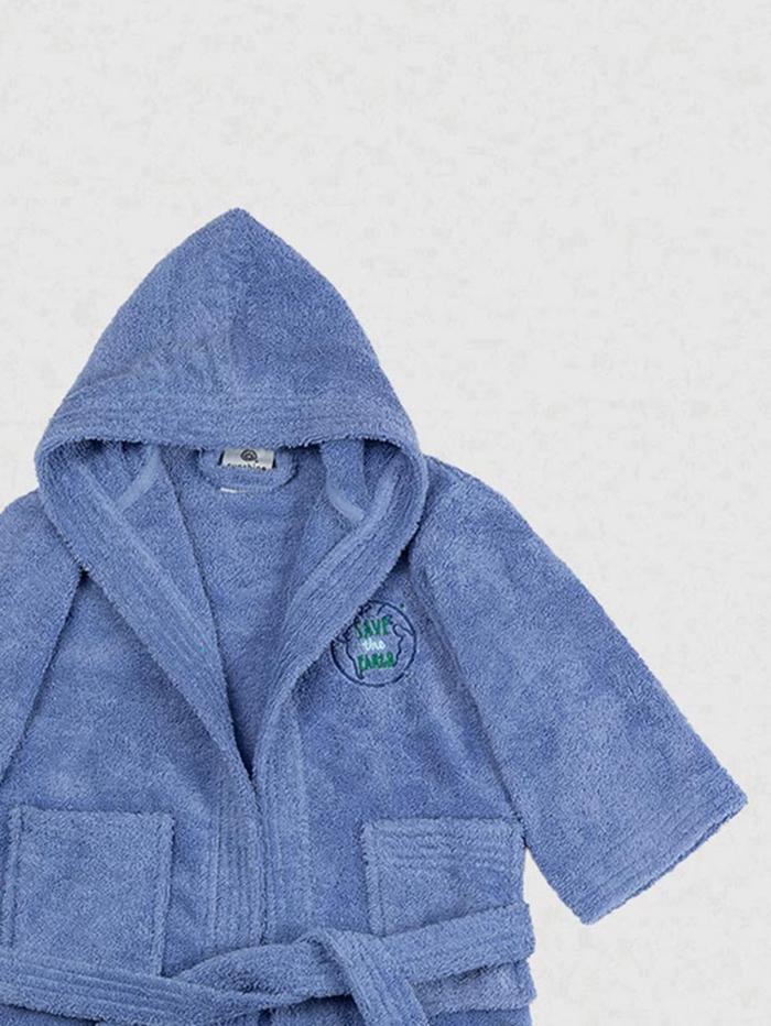 Μπουρνούζι Παιδικό Eco Blue Ηλικία 6-8