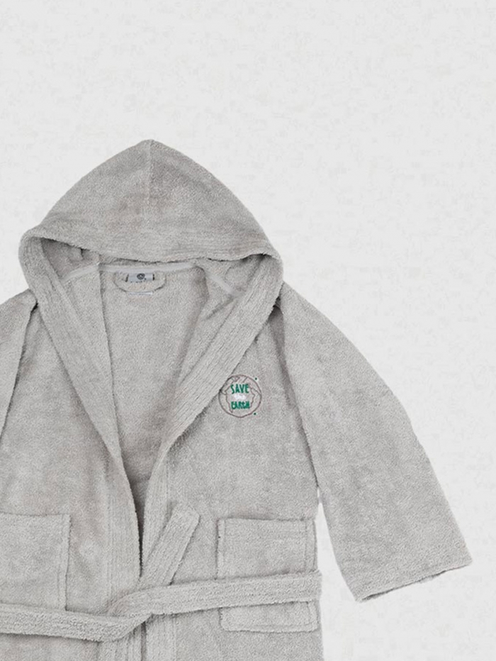Μπουρνούζι Παιδικό Eco Grey Ηλικία 6-8
