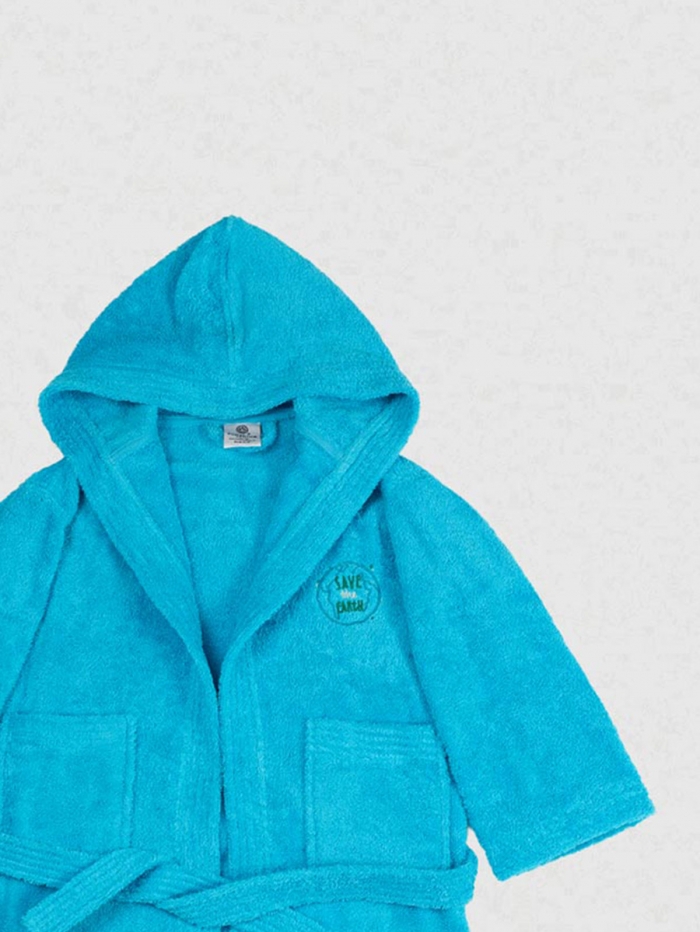 Μπουρνούζι Παιδικό Eco Turquoise Ηλικία 6-8