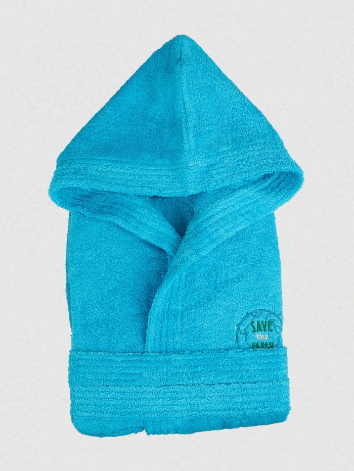Μπουρνούζι Παιδικό Eco Turquoise Ηλικία 8-10