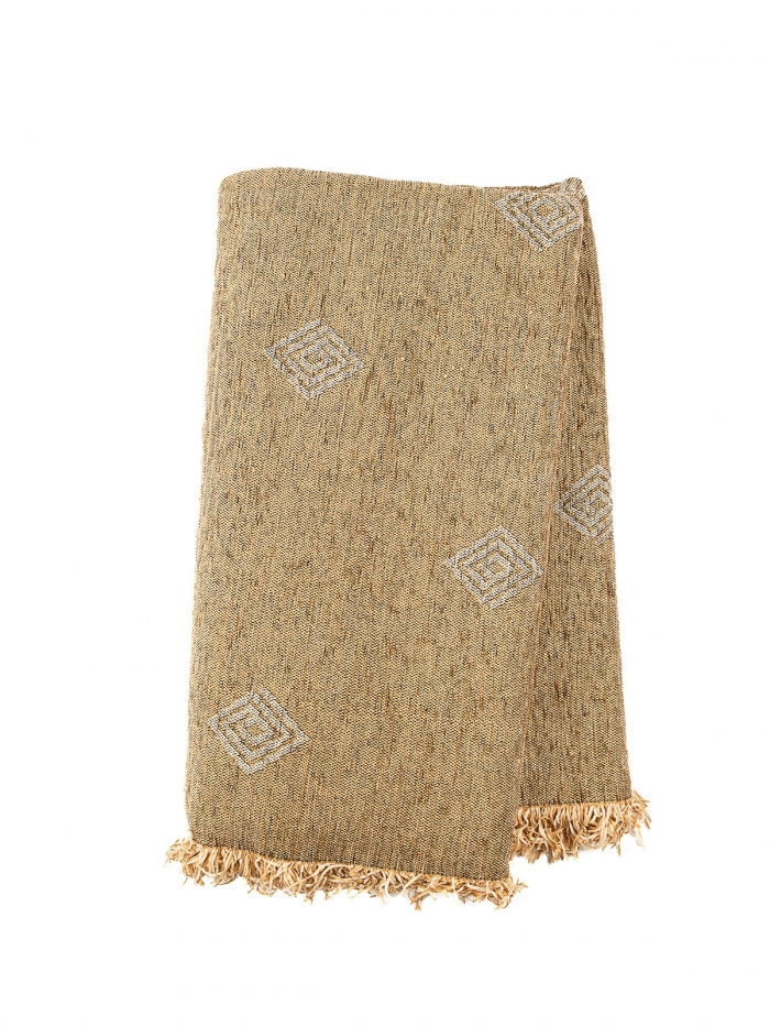 Ριχτάρι Σενίλ Ζακάρ Spira Beige Τριθέσιο