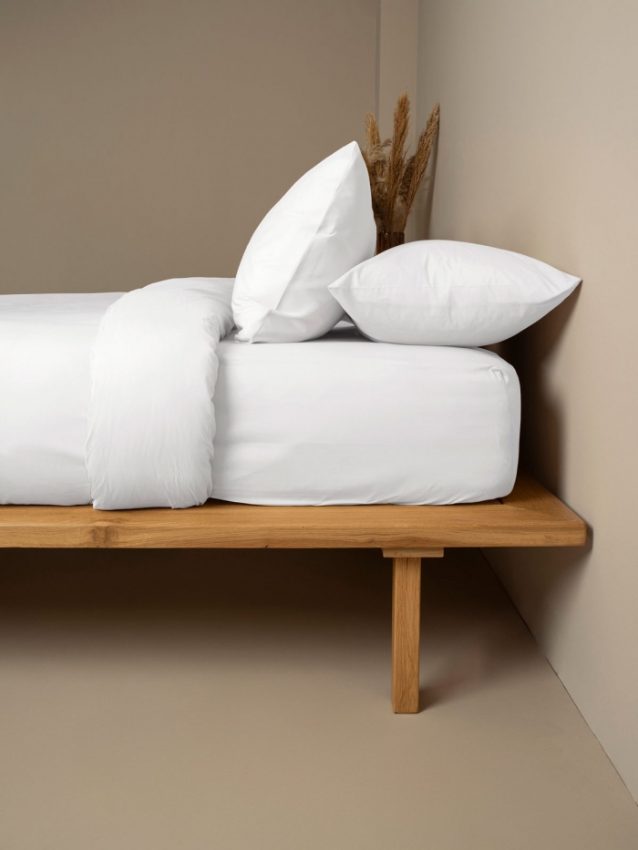 Σετ Σεντόνια Cotton Feelings 100 White Υπέρδιπλο με λάστιχο (170x205+30)