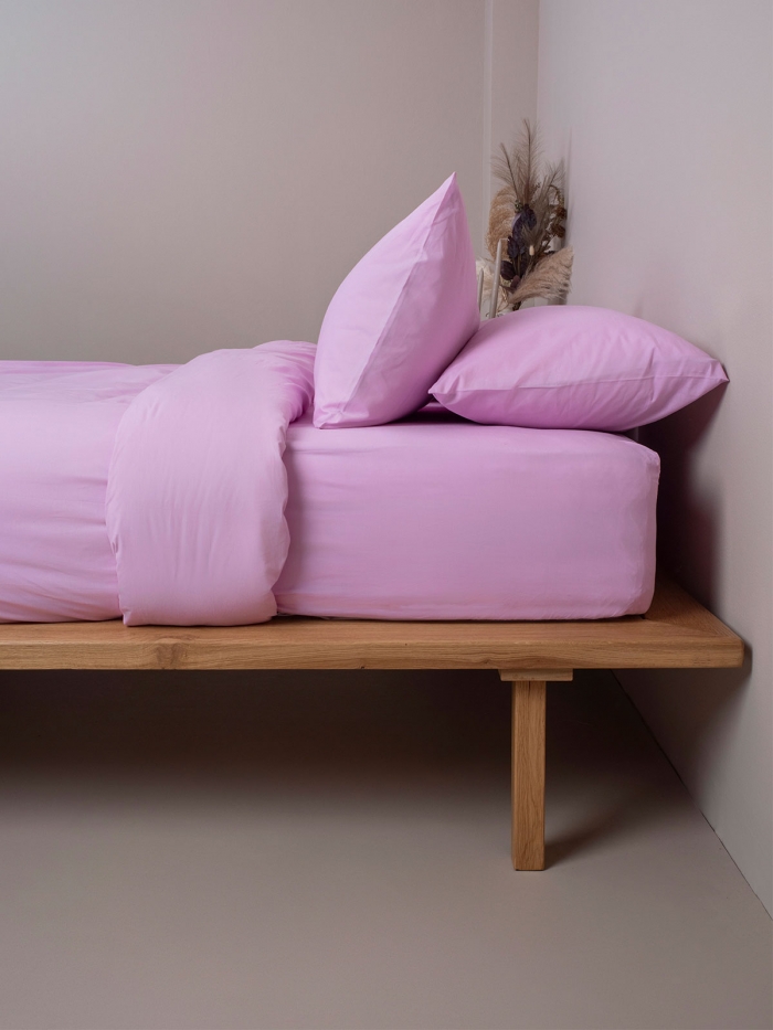 Σετ Σεντόνια Cotton Feelings 102 Lila Υπέρδιπλο με λάστιχο (170x205+30)