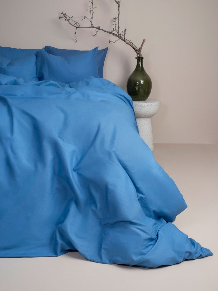 Σετ Σεντόνια Cotton Feelings 104 Blue Υπέρδιπλο (235x270)