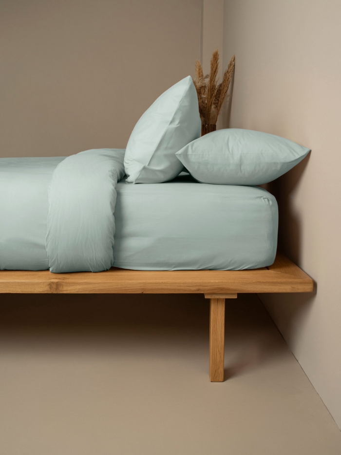 Σετ Σεντόνια Cotton Feelings 105 Aqua Μονό με λάστιχο(105x205+30)