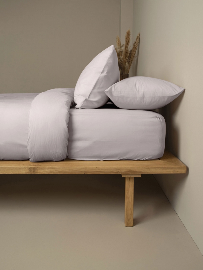 Σετ Σεντόνια Cotton Feelings 106 Light Grey Μονό με λάστιχο(105x205+30)