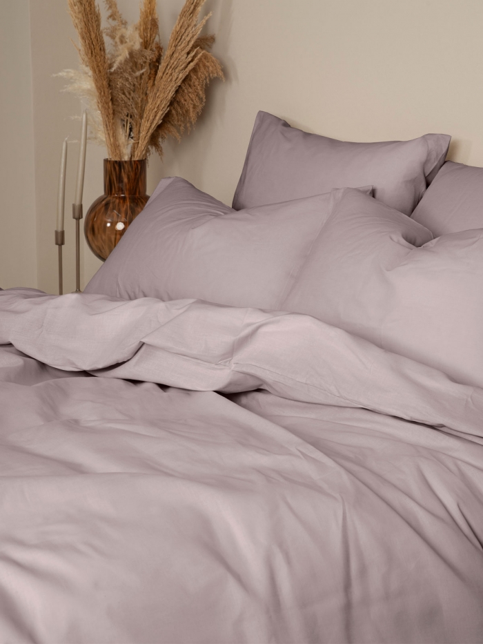 Σετ Σεντόνια Cotton Feelings 107 Dark Grey Υπέρδιπλο (235x270)
