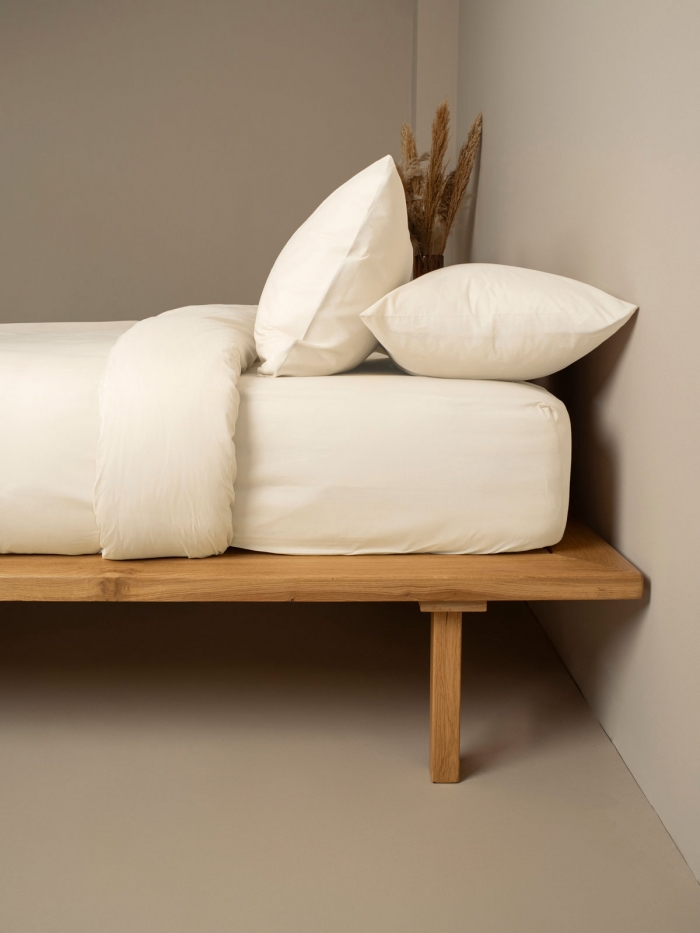 Σετ Σεντόνια Cotton Feelings 108 Ecru Μονό με λάστιχο(105x205+30)
