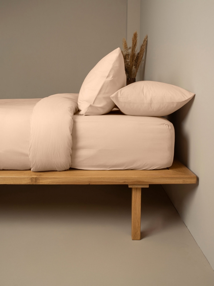 Σετ Σεντόνια Cotton Feelings 110 Beige Μονό με λάστιχο(105x205+30)