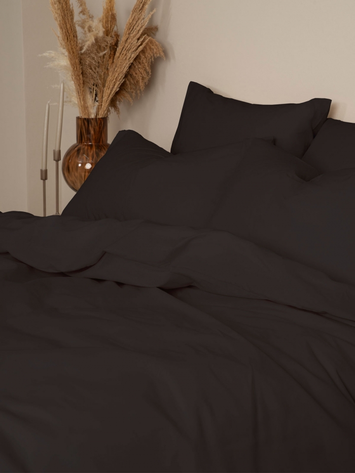 Σετ Σεντόνια Cotton Feelings 111 Black Υπέρδιπλο (235x270)