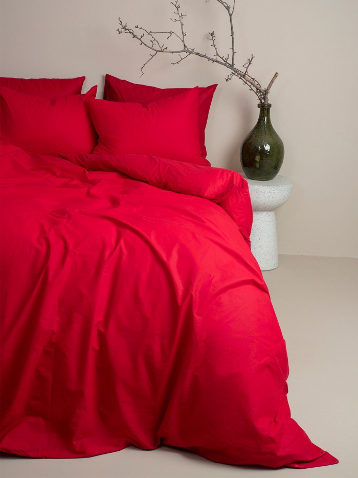 Σετ Σεντόνια Cotton Feelings 113 Red King Size (260x270)