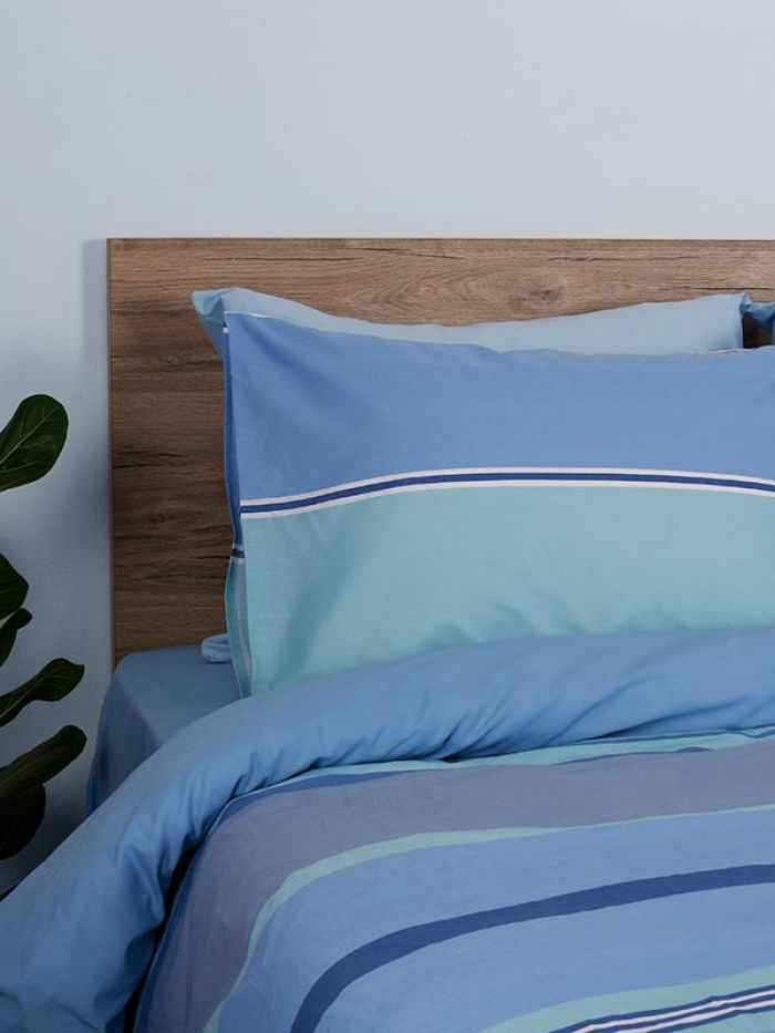 Σετ Σεντόνια Cotton Feelings 2034 Blue King Size (260x270)