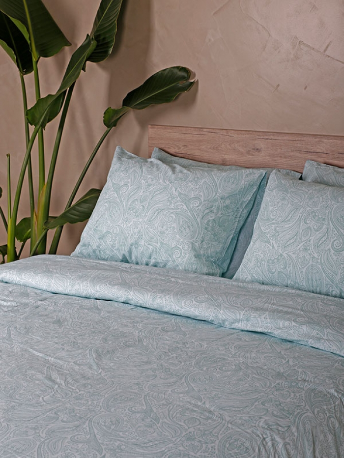 Σετ Σεντόνια Cotton Feelings 2040 Aqua King Size (260x270)