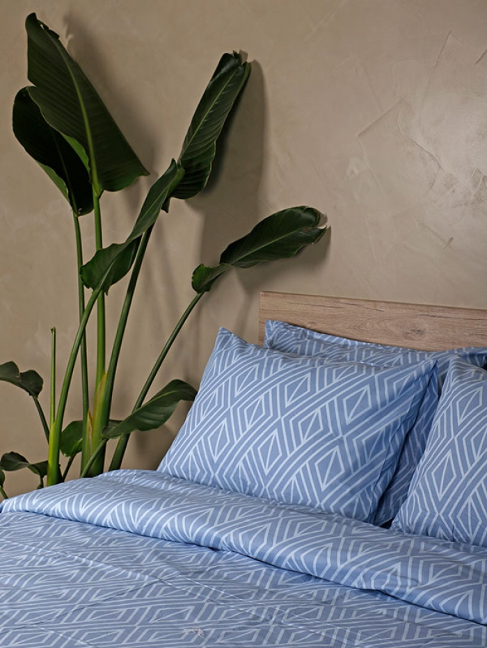 Σετ Σεντόνια Cotton Feelings 2042 Blue King Size (260x270)
