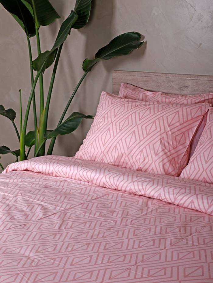 Σετ Σεντόνια Cotton Feelings 2042 Pink King Size (260x270)