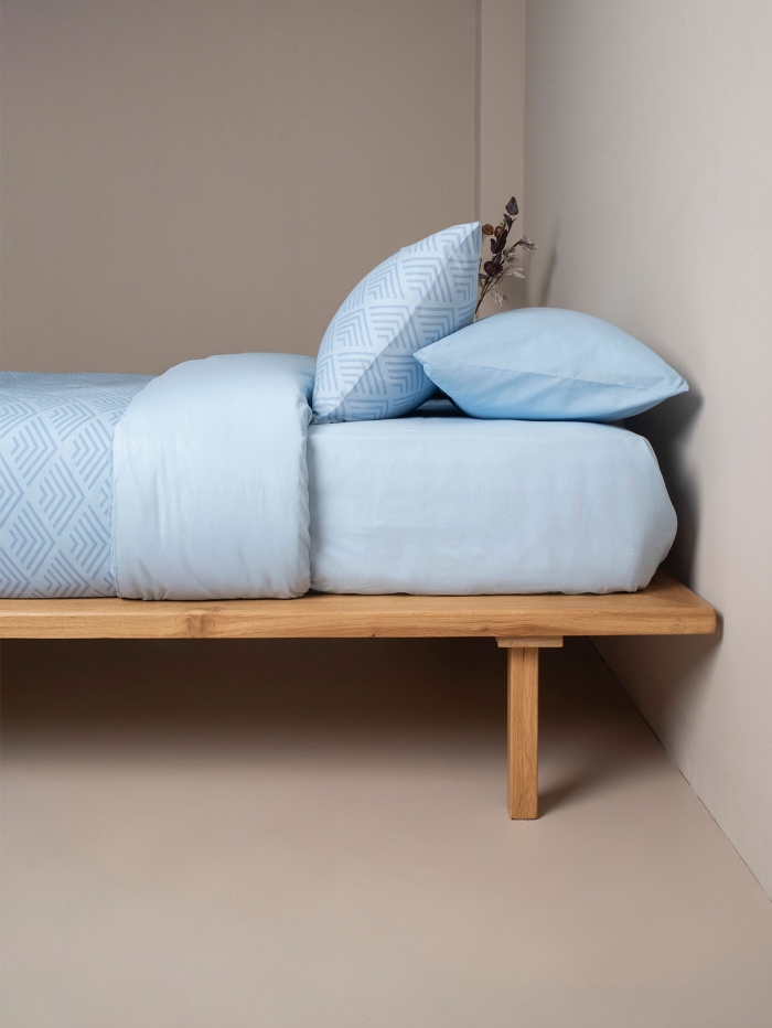 Σετ Σεντόνια Cotton Feelings 2048 Blue Υπέρδιπλο (235x270)