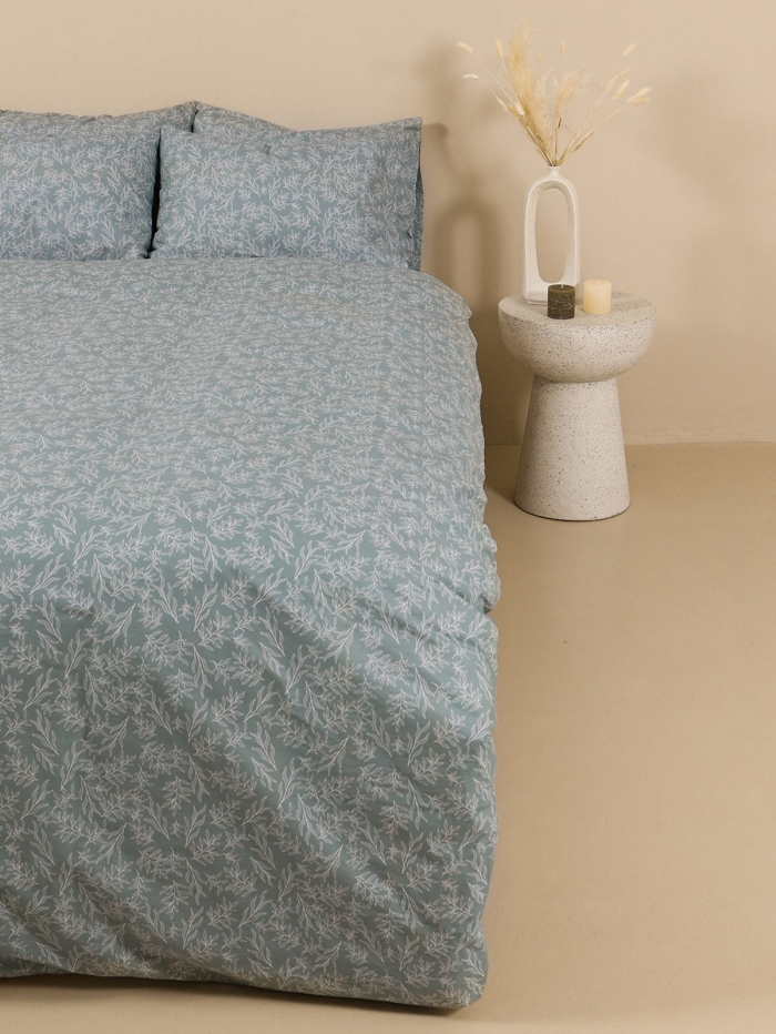 Σετ Σεντόνια Cotton Feelings 2052 Aqua Μονό (165x270)