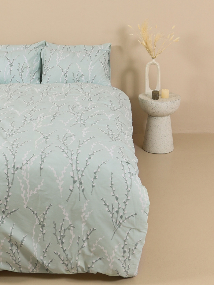 Σετ Σεντόνια Cotton Feelings 2054 Aqua Μονό με λάστιχο(105x205+30)