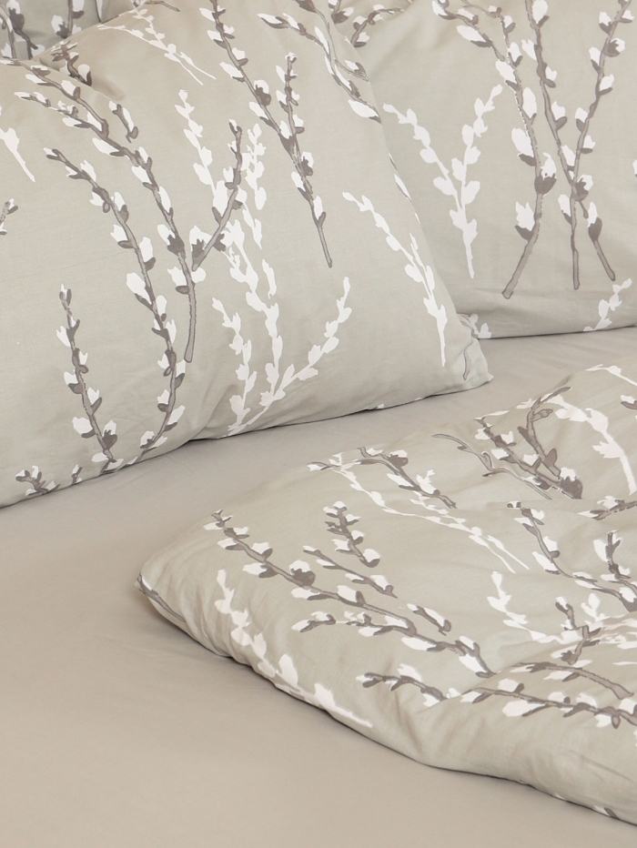 Σετ Σεντόνια Cotton Feelings 2054 Grey Μονό με λάστιχο(105x205+30)